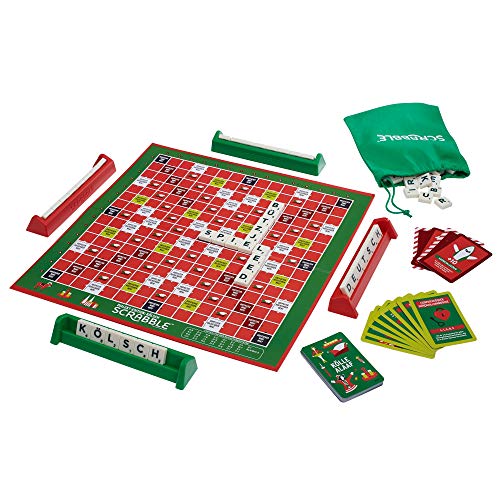 Mattel Games GGN23 – Juego de Diccionario y Juego de Mesa Scrabble Dialekt Edition Colonia para 2 – 4 Jugadores, Juegos de Sociedad y Juegos de Palabras a Partir de 16 años