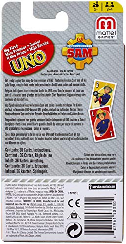 Mattel Games UNO Junior FMW18 - Juego de Cartas Infantil (2 a 10 Jugadores, duración aproximada de 15 Minutos, a Partir de 3 años)