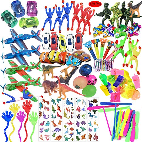 Mattelsen Juguetes Cumpleaños Infantiles Juguete del Partido Favor 120 Pcs Juguetes para Rellenar piñatas y Bolsas de Regalo de Fiestas de cumpleaños Infantiles o para el Colegio
