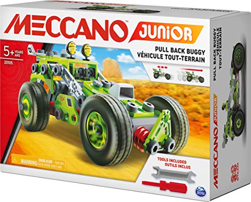 MECCANO Junior, 3 en 1 Deluxe Pull Back Buggy Steam Kit de construcción para niños a Partir de 5 años