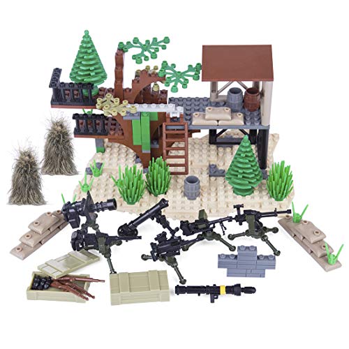 Mecotecn Juguete Militar Kit con Custom Armas y Juego del Ghillie para Figuras de Soldados y Mini Figuras, Compatible con Lego