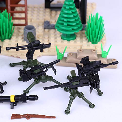Mecotecn Juguete Militar Kit con Custom Armas y Juego del Ghillie para Figuras de Soldados y Mini Figuras, Compatible con Lego