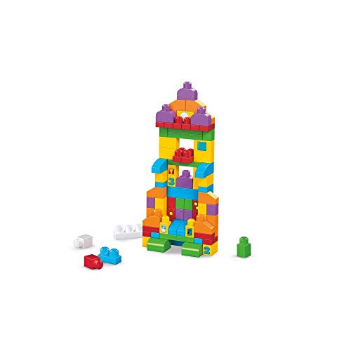 Mega Bloks Juego de bloques de construcción bebé 1 año Construye y Aprende (Mattel FVJ49)