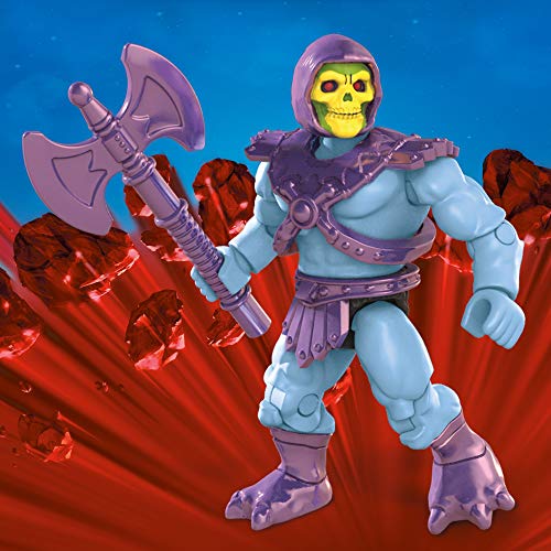 Mega Construx Másters del Universo Figuras articuladas de Skeletor y Panthor, bloques de construcción de juguete para niños (Mattel GVY17)