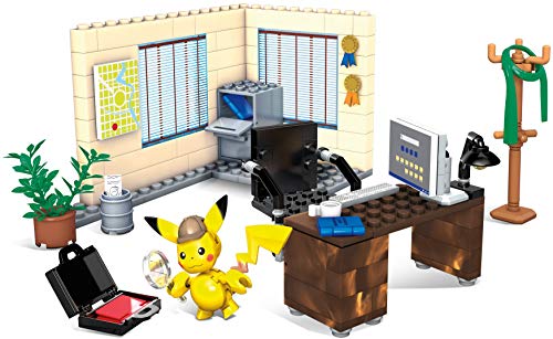 Mega Construx Pokemon Detective Pikachu, The Office of Harry Goodman, Construction Game, 183 piezas, para niños a partir de 6 años, GGK26