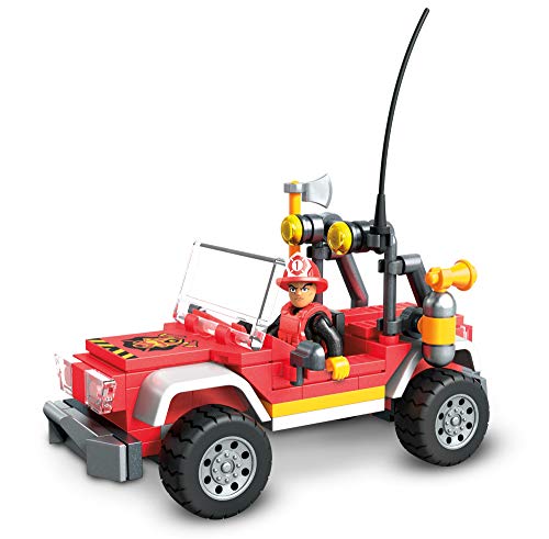 Mega Construx SUV Rescate, construye tu propio SUV y escenas de rescate, coche de juguete (Mattel GLK53)