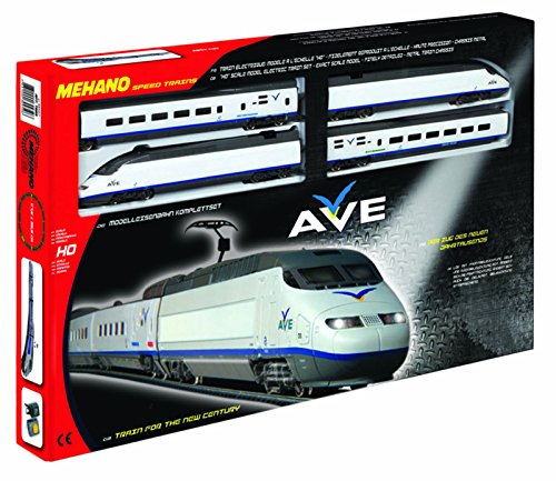 Mehano Ave Tren-Juguete de modelismo ferroviario, Color Blanco y Azul, h0 (MEHANOT682)