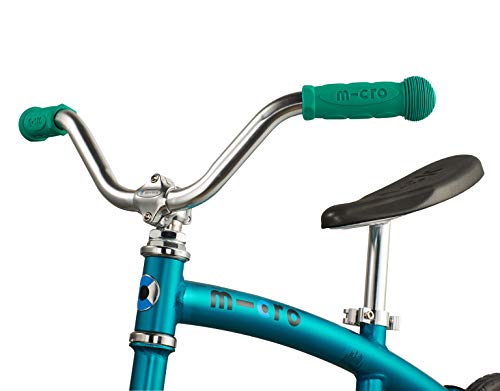 Micro® G-Bike Chopper Deluxe, Bicicleta de Equilibrio sin Pedales, Edad +2años, Peso 2,45kg, Carga Máx 20Kg, Sillín Regulable 35-46cm, Rodamientos ABEC9, Suspensión Delantera (Aqua)