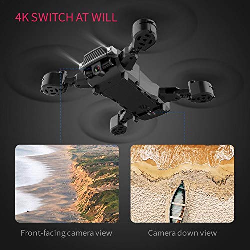 Mini Drone K2: Drone ultraligero portátil con cámara gran angular, Quadcopter RC plegable de retención de altitud de larga duración, Drone de fotografía aérea HD 4K con bolsa de almacenamiento