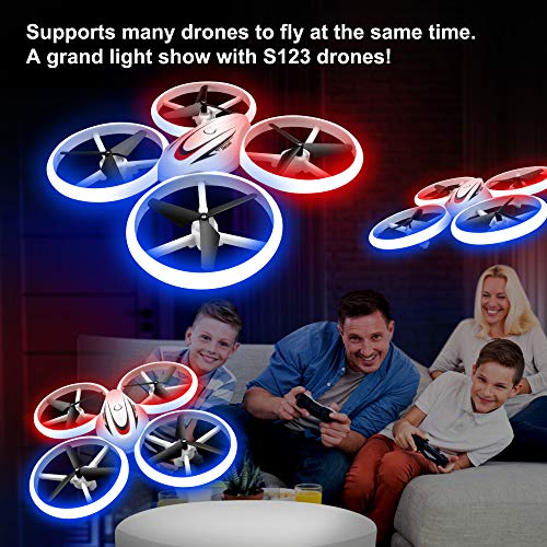 Mini Drone Quadcopter, Drone Quadcopter con control remoto Gyro de 6 ejes, Quadcopter RC pequeño con LED, Con modo sin cabeza, Modo de retención de altitud
