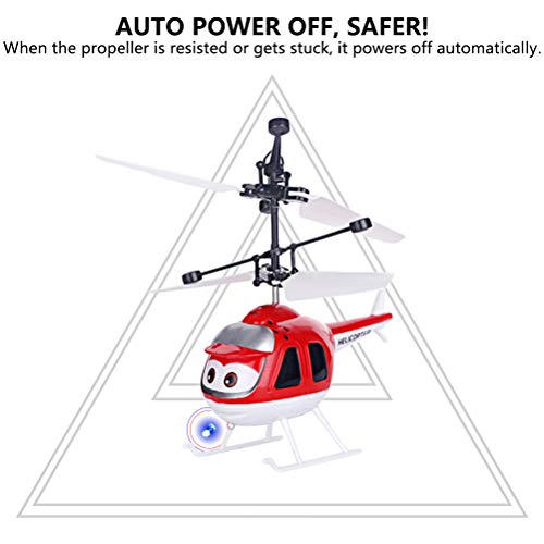 Mini helicóptero teledirigido con mando a distancia, bola de flying LED, aviones de infrarrojos, juguete volador para niños y adultos rojo