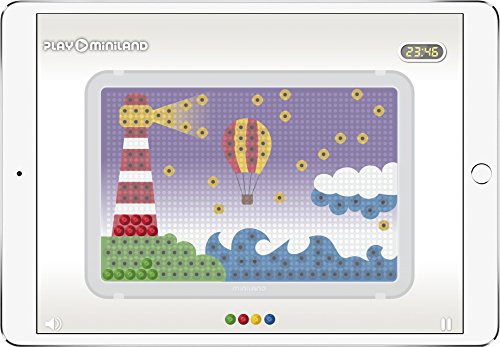Miniland - Pegs, 10 mm (45316), Clásico juego de mosaicos.