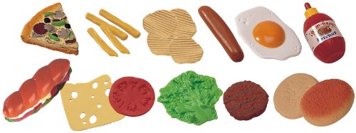 Miniland Set de 19 alimentos de comida rápida para jugar colores reales (30585) , color/modelo surtido