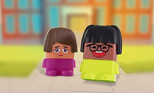 Miniland- Set de Personajes con Piezas Intercambiables para Trabajar Las emociones, Multicolor (32350)