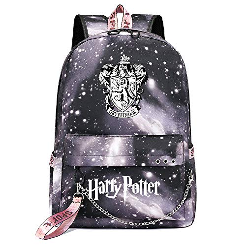 Mochila de Ocio para Estudiantes de Hogwarts, Mochila Harry Potter Grey Starry Sky, con Mochila de Interfaz de Carga USB style-15