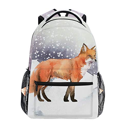 Mochila escolar linda Fox Elementary College Daypack para niña niño 2010027
