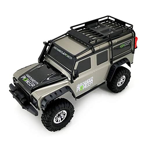MODELTRONIC Coche Crawler Land Rover Defender D90 SUV Escala 1/10 2.4G tracción 4x4 RTR Color Plata con BATERÍA Extra