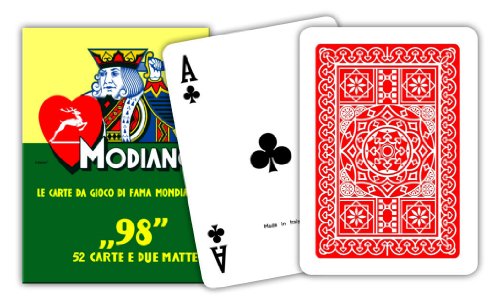 Modiano 300252 Poker 98, Naipes, Rojo
