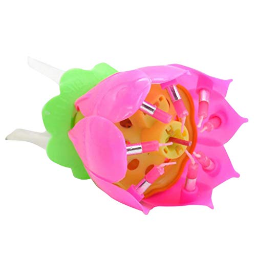 MOLEK giratorio musical vela juguete para niños feliz cumpleaños musical flor juguete flor mágica flor
