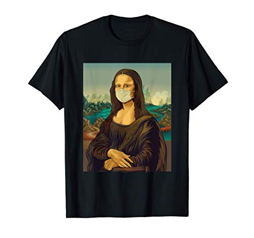 Mona Lisa con mascarilla Leonardo Da Vinci Camiseta