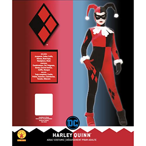 Mono Oficial de la Super Villana Harley Quinn, de Rubie'S; Disfraz para Adulto, tamaño Mediano