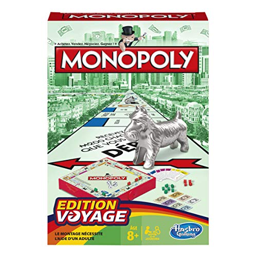 Monopoly - Juego de Mesa de Viaje (versión Francesa)