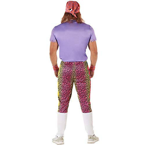 Morph Disfraz Oficial de Halloween Adultos de Macho Man Randy Savage de la WWE, Color Morado, Talla L