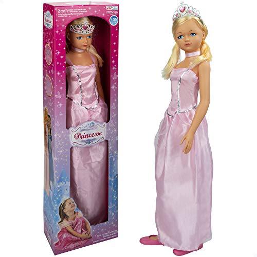 Muñeca grande 105 cm Princesa, Juguetes niños y niñas 3 años, Muñecas para peinar, Muñecas articuladas, Princesas de juguete, Zapatos niña princesa, Corona niña princesa