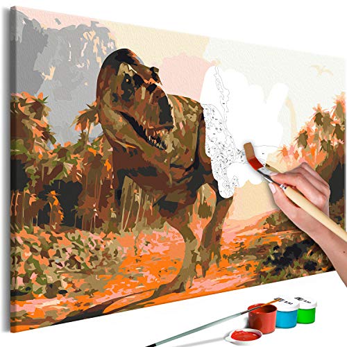 murando Pintura por Números Dinosaurier Dino Animales 60x40 cm Cuadros de Colorear por Números Kit para Pintar en Lienzo con Marco DIY Bricolaje Adultos Niños Decoracion de Pared Regalos n-A-1102-d-a