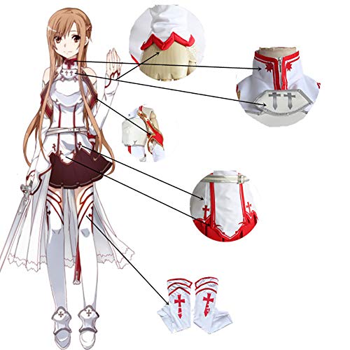 MX kingdom Sword Art Online Asuna Yuuki PVC en Caja Figura de acción de 9.8Inch Carnaval Cape Fancy Dress Cosplay Anime Uniforme