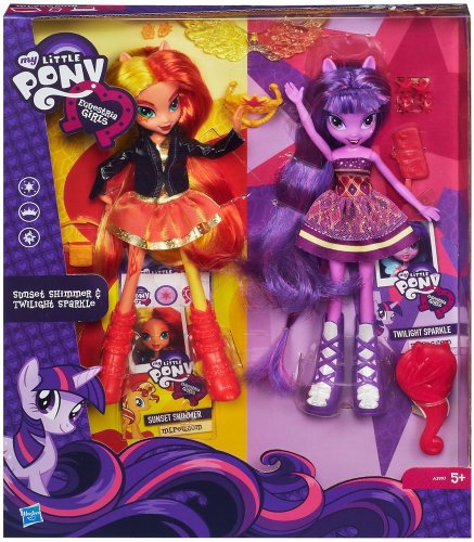 My Little Pony Equestria Girls - Pack de 2 muñecas, Twilight y Sunset