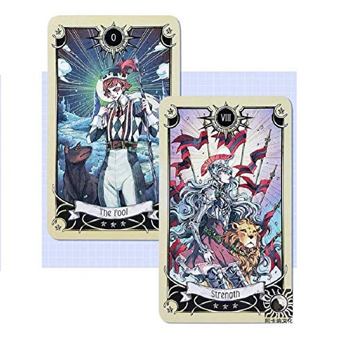 Mystical Manga Tarot Cards Party Tarot Deck Supplies Juego de Mesa inglés Tarjetas de Juego para Fiestas con guía PDF,Deck Game,Only Tarot