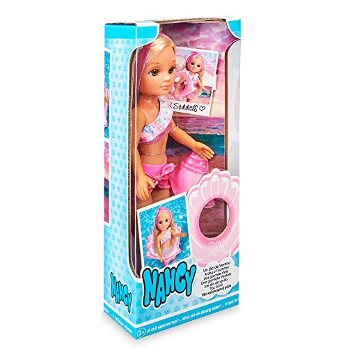 Nancy, un día de Verano, muñeca con Traje de baño, Flotador y Accesorios a Juego para niños y niñas a Partir de 3 años (Famosa 700016229)