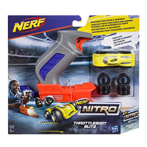 Nerf Nerf-C0782 Nitro THROTTLESHOT Gris, Multicolor (Hasbro C0782)