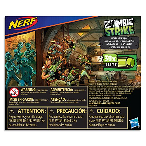 Nerf - Pack de 30 Dardos Zombie (Hasbro A4570E35)
