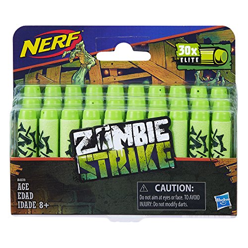 Nerf - Pack de 30 Dardos Zombie (Hasbro A4570E35)