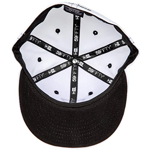 New Era Disfraz de viuda negra 59Fifty blanco sombrero ajustado