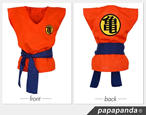 Niños Disfraz Dragonball Son Goku Ropa de Entrenamiento para niños y jóvenes (L)