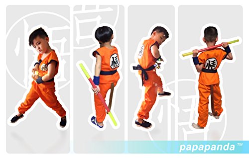 Niños Disfraz para Son Goku Traje de Entrenamiento Ropa (S)