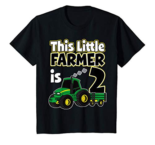 Niños Segundo cumpleaños Este pequeño tractor agrícola de 2 años Camiseta