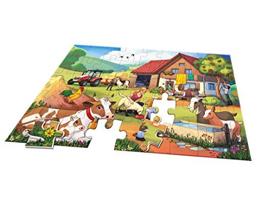 Noris 606031565 XXL - Puzzle Gigante (45 Piezas, tamaño Total: 64 x 44 cm), para niños a Partir de 3 años