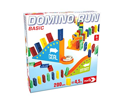 Noris Domino Run Basic 606065646 - Juego de 200 Piedras y rampa para un parcurso Durmiente, a Partir de 3 años