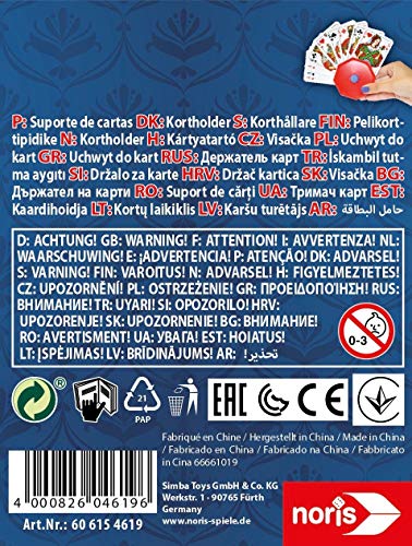Noris Spiele 606154619 - Soporte de plástico para Cartas, Color Rojo (versión en alemán)