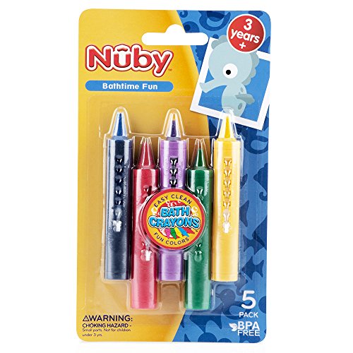 Nuby ID6156 Crayónes de baño 36m +, Multicolor