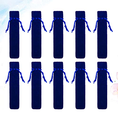 Nuobesty - Estuche de terciopelo para lápices, portalápices individual, estuche, bolígrafo, protectora, bolsas de regalo, 20 unidades (negro rojo café azul rosa), color turquesa 25pcs