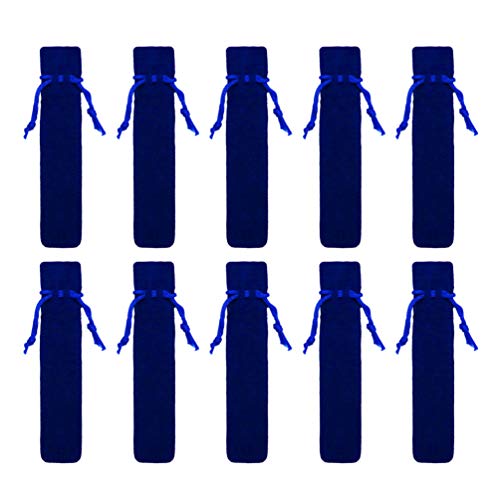 Nuobesty - Estuche de terciopelo para lápices, portalápices individual, estuche, bolígrafo, protectora, bolsas de regalo, 20 unidades (negro rojo café azul rosa), color turquesa 25pcs