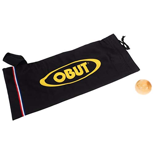 Obut - Bolas de petanca Match, cromo, 73 mm, negro, 680g