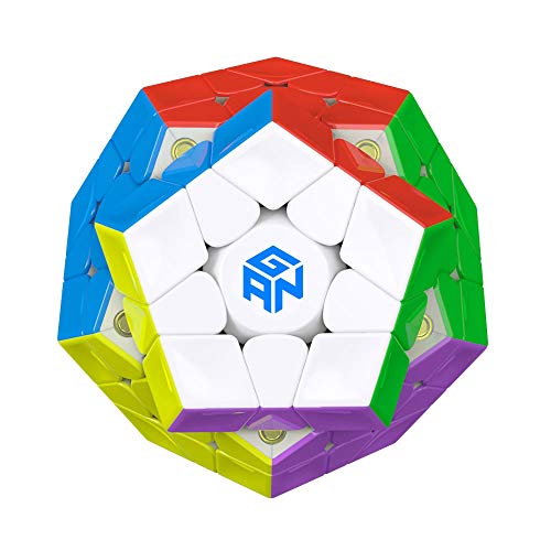 OJIN Ganspuzzle GAN Megaminx M 3x3 Megaminx Dodecaedro JingLing Cube 3x3 Puzzle de Cubo con una Bolsa de Cubo (Sin Etiqueta)