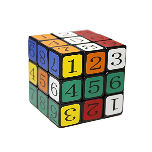 OJIN Número Cube Puzzle 3x3x3 3 Capas Smoothly Education Digital 1-9 Cube Twist con un trípode de Cubo (Negro)