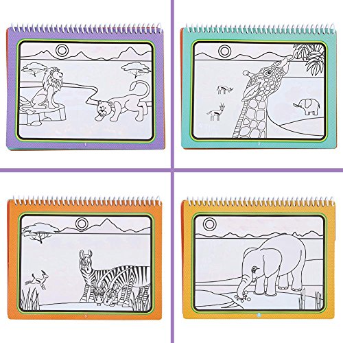 On the Go Water ¡Guau! Almohadillas de actividad reutilizable Water-Reveal, libro de colorear de agua mágica dibujo pintura álbum de fotos con pluma recargable Kids Learning Toys(# 2)